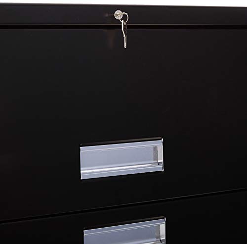 Hon Brigade 600 Series Lateral File Cabinet 36" W, 5 Drawers, Black (H685) #TOP5