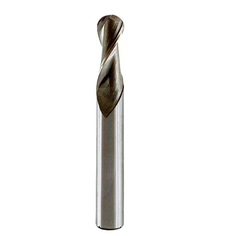 1 pièces HSS fraise à bout sphérique 2 cannelures 4 cannelures avec rayon de tige droite 0.5 à R16 fraise CNC outil d'usinage des métaux(2F,R4.5xD8x95L)