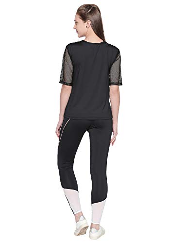Image of Active wear Black Tight Fit Trackpants for Women's