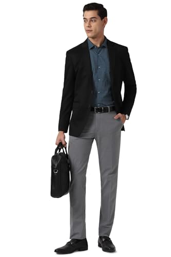 Image of Gwalior Law Firm Stylish Black Advocate Blazer for Men Single Breasted Regular Fit Coat for Wedding Party and Office Wear (Blazer-01)