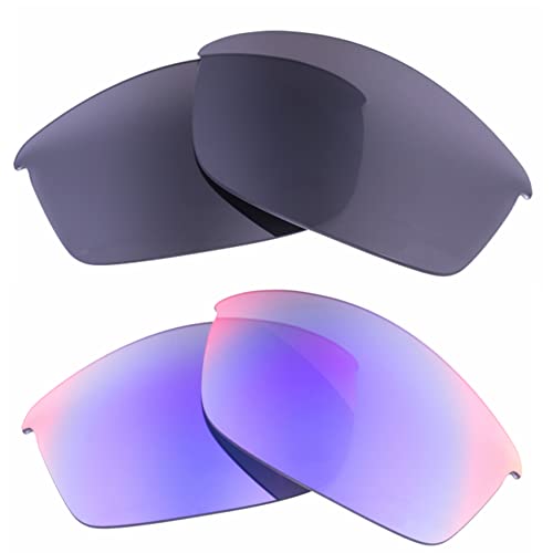 2色セット Oakley Flak Jacket アジアンフィット 交換レンズ 偏光/非偏光 オークリー フラックジャケット Asian-Fit レンズフリップ