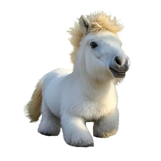 yakermur Jouet interactif pour cheval, animaux en peluche, robot de cheval interactif, contrôle tactile de barking, robot doux pour animaux de compagnie - Animal de compagnie pour filles, anniversaire
