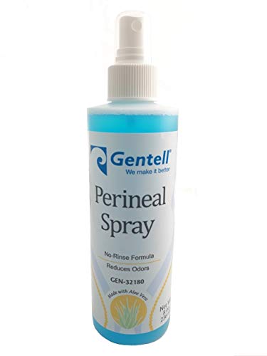 Gentell No Rinse Perineal Cleanser Spray - 8 Ounce Bottle (Pack of 3) - Mild Formula with Aloe Vera | No-Rinse Formula, Reduces Odors - for Incontinence Care/Ostomy/Postpartum - for Men and Women