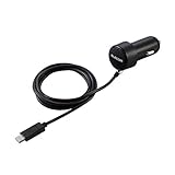 エレコム カーチャージャー シガーソケット 15W Type-Cケーブル一体 1.5m ブラック MPA-CCC07BK