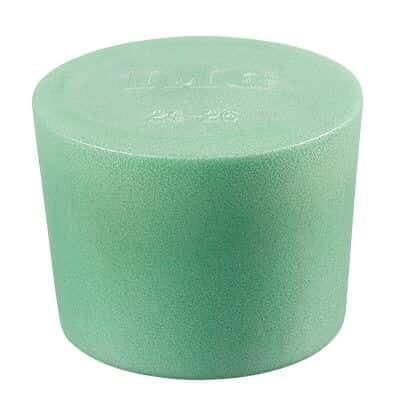 Cole-Parmer Solid Color-Coded Silicone Stoppers, Standard Size 13.5, Green; 1/Bag