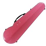 ZSHYP Violin Case Professional 4/4 Full Size Hard Shell, with Hygrometer Super Lightweight Violin Box Strong Mixed Carbon Fiber with Backpack Straps,Pink