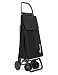 Chariot de course Rolser Akanto 4 Roues 2 Pivotantes Pliante - Noir