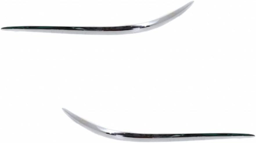 for Buick Allure/Lacrosse 2005 06 07 08 2009 Bumper Molding Driver and Passenger Side | Pair | Rear | Chrome | Replacement for GM1146103, GM1147103 | 15-6880, 15276881