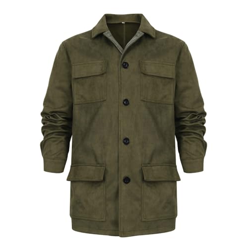 Men's Vintage Corduroy Jacket Notched Lapel Button Down Business Blazer Sport Coat3