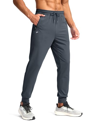 Image of Pudolla Men's Lightweight Jogger with Pockets 4-Way Stretch Sweatpants Workout Runing Athletic Track Pants