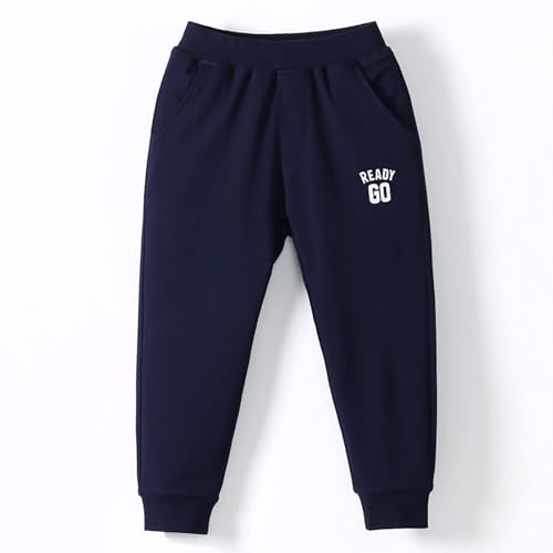Boys Athletic Joggers Elastic Waistband Solid Sweatpants Teen Soft Casual Loose Fall Sport Pants with Pokets2
