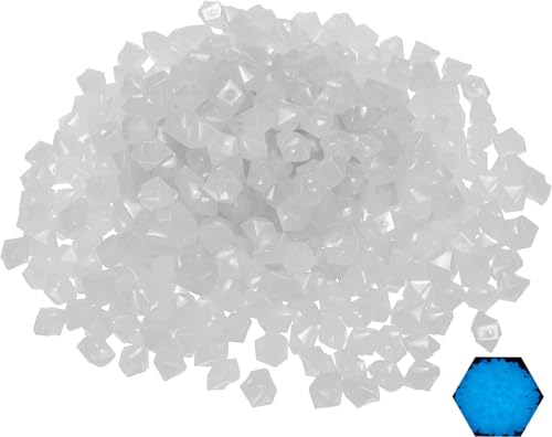 Glow in The Dark Rocks Outdoor Decorative Stones,300 pcs Glow in The Dark Pebble,Glow in The Dark Rocks Outdoor Decorative Stones Luminous Stone for Outdoor Decor,Garden,Yard,Walkway, (White)