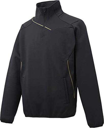 DESCENTE(デサント) 野球 フリースジャケット バリアフリース 高校野球対応 DBX-2762 ブラック×Sゴールド M