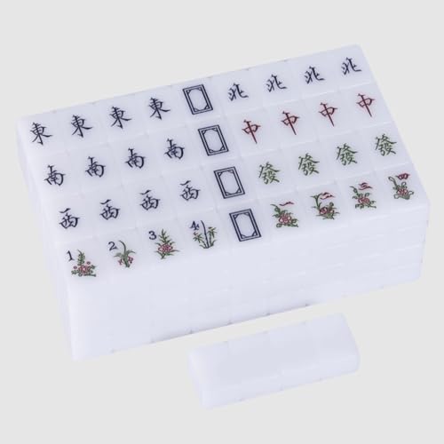 Set Mahjong Tradicional con 144 fichas blancas 39mm miniatura 7