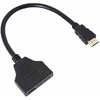 ZYElroy Doble Cable HDMI 1 en 2 de HDMI cable adaptador de vídeo Conectores de cable para TV de alta definición Proyector Ordenador