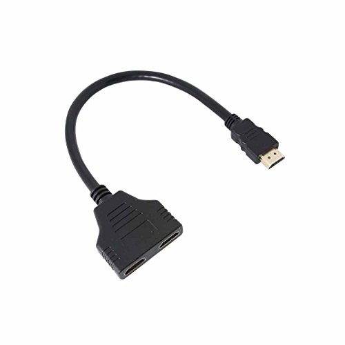 ZYElroy Double Câble HDMI 1 2 Out Adaptateur HDMI Câble vidéo Connecteurs de câble pour la TV HD Projecteur Ordinateur Cover