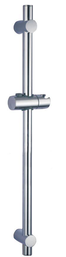 Aquieen Shower Sliding Rail, Shower Rod Variable with Height and Angle Adjustable Mounting Brackets Suitable for 1/2 Connector, 660 mm (Round) (Sliding Rail)