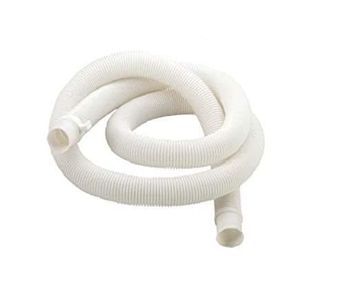 Protton 6 Meter Washing Machine Outlet Pipe Corrugated Plastic Outlet/Drain/Extension Hose Suitable for All Fully/Semi Automatic Washing Machines Outlet (White)