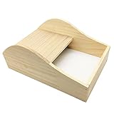 Hamiledyi Hamster Sand Bath Container Small Animal Sand Bathtub Wooden Shower Bathroom & Digging Room Litter Box for Hamsters Rats Mice Gerbils Hedgehogs Lemmings