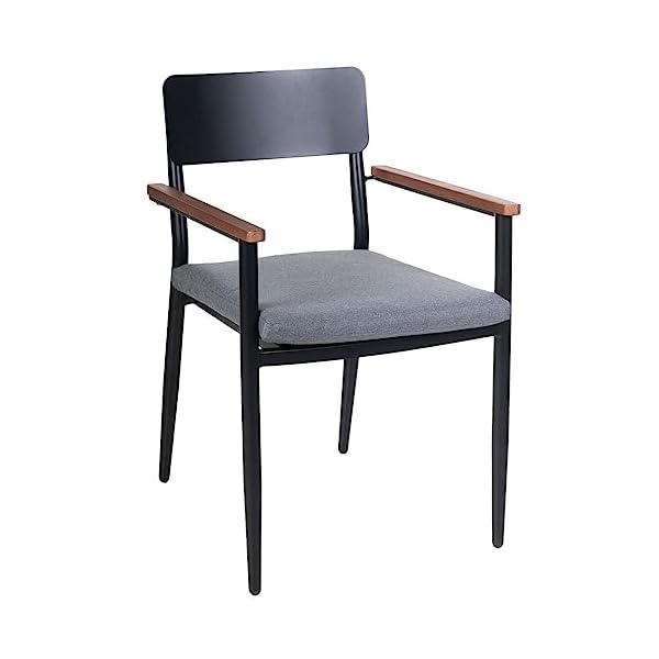 OUTLIV. Stapelsessel Lorenzo Aluminium & Eukalyptus, Anthrazit