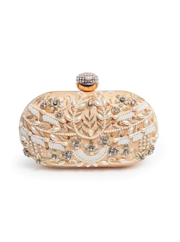 Image of THE TAN CLAN Elizah Zarozi Hand Embroidered Clutches for women Purses Luxury Evening Handbags for ladies