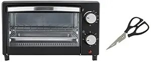 AGARO 33266 9L Oven Toaster Grill, Black+AGARO Alpha Multi Function Scissor - 8 inch - 2.3 mm, Black & Si