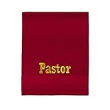 H.F. Clergy Towel for Pastors Appreciation Gift (Burgundy/Gold)