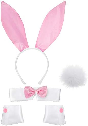 SATINIOR Bunny Costume Set Rabbit Ear Headband Collar Tail