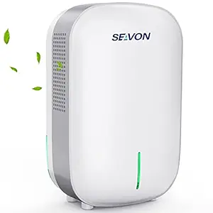 SEAVON Dehumidifier Small Dehumidifiers for Home 2200 Cubic Feet (260 sq ft), Portable and Compact 27 oz Capacity Quiet Dehumidifiers for Basements, Bedroom, Bathroom, RV, Closet, Auto Shut Off