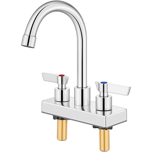 Bar Sink Faucet 4-Inch Centerset 8.3-Inch-High Spout Polished Chrome