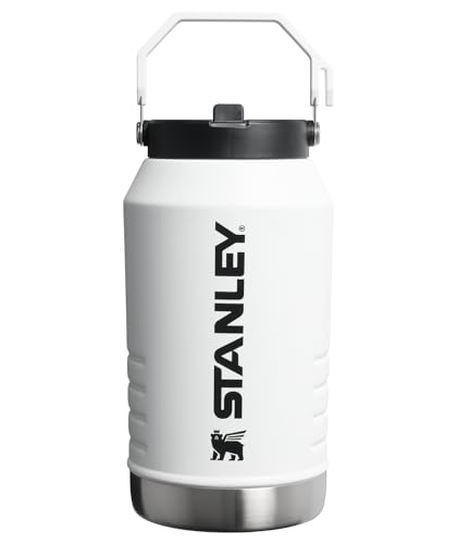 Image of Stanley IceFlow 2.0 Flip Straw Jug with Handle 96 oz | Twist On Lid and Flip Up Straw | Leakproof for Travel and Sports | Insulated Stainless Steel | BPA-Free | Chalk
