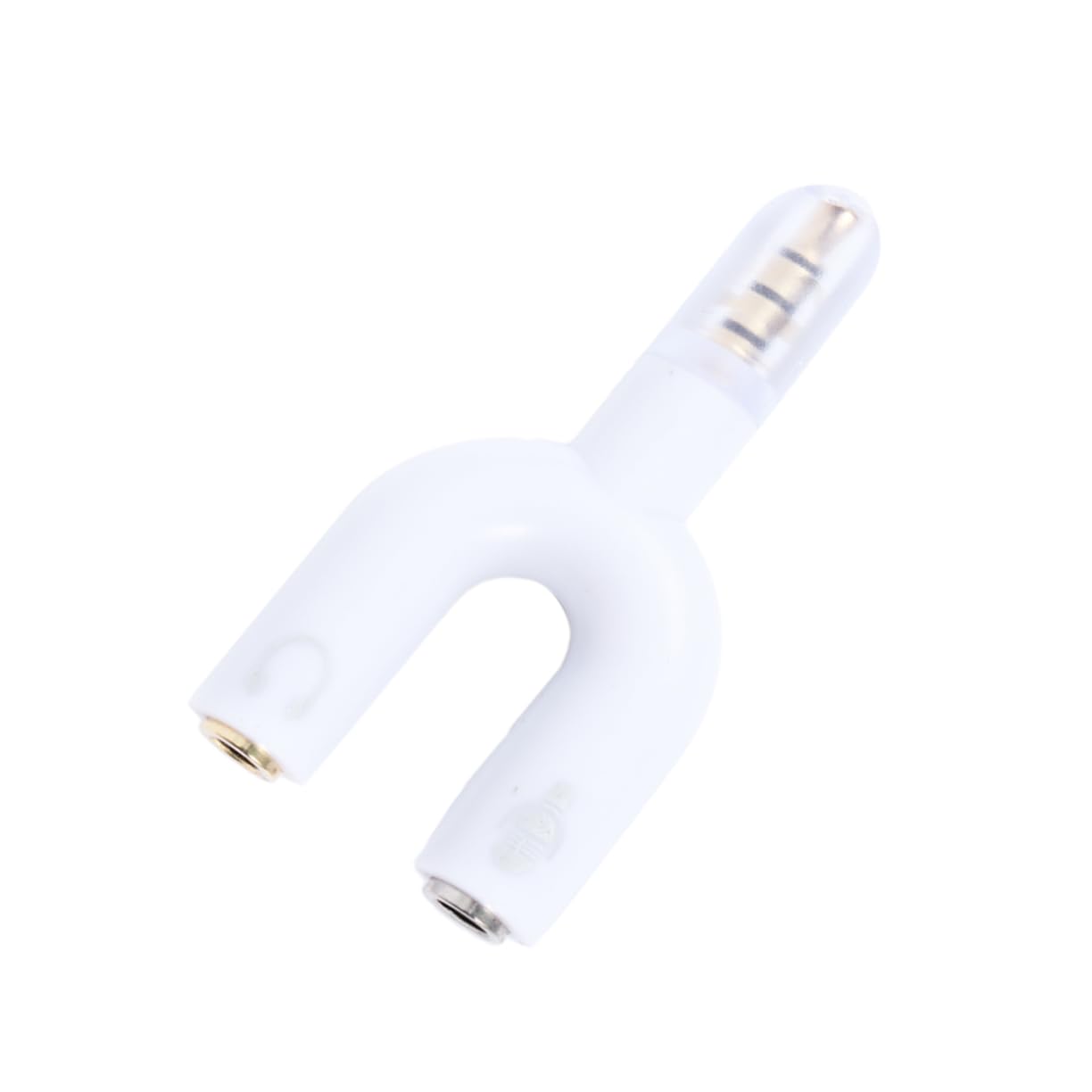 balacoo Female to Male Headset Splitter Adapter Mobile Audio for Laptop White for Traveling with Stereo Headphones