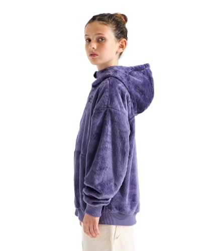 Image of THE NORTH FACE Girls' Osito Full Zip Hoodie | Fleece Hooded Jacket With Hand Pockets & Durable Ribbed Collar