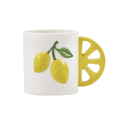 Taza artesanal Bico con asa limón 16 oz miniatura 1