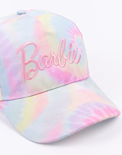 Barbie Cap for Girls | Kids & Teens Multicoloured Tie Dye Adjustable Snapback Hat | Embroidered Curved Brim Cap Headwear3