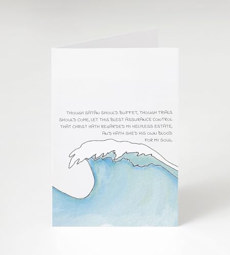 Image of Hymns By Hannah Watercolor Christian Hymn Notecards Gift Set, 4 Notecards w / Envelopes and Sticker Envelope Seals, 4 inchx6 inch Notecards, Blank Inside, Reprints of Original, Hand-painted Watercolor Art,