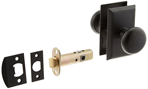 New Product Providence Door Set with Round Brass Knobs Passage in Flat Black. Doorsets. New Product Providence Door Set with Round Brass Knobs Passage in Flat Black. Doorsets.