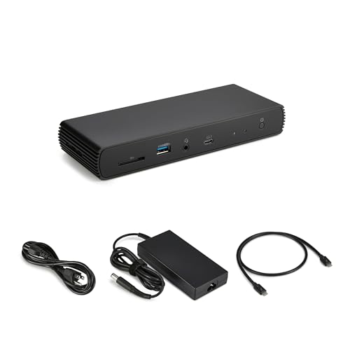 Image of Amazon Basics Thunderbolt 4 Pro Docking Station, Dual 4K Monitor Support, 8K Display, 2xTBT4, 1xHDMI2.1, 3xUSB A 3.1, RJ45 Ethernet, Black, 7.86 x 2.95 x 1.23 inches (Pack of 10)