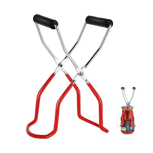 Glasheber Einkochen Glasheber Zange Einmachglas Heber Einmachglas Lifter Zange mit rutschfestem Griff ideal für heißes Einkochen von Einmachgläsern und Konserven (Glasheber 22 cm - 1 Stück)