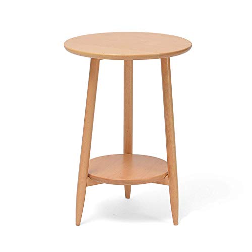 QQXX Carl Artbay Stool Round Coffee Table, Simple Modern Solid Wood Do
