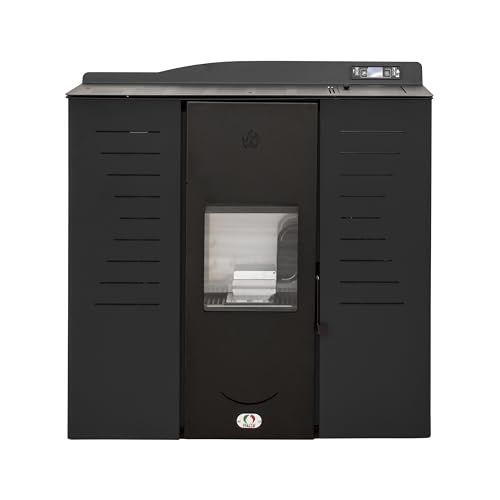 STUFE A PELLET ITALIA Italia 25 KW Stufa Idro Nero