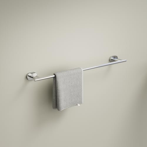 Image of LAPO 304 Stainless Steel Combo Bathroom Accessories Set (24 inch Towel Rod,Single Soap Dish,Napkin Ring,Tumbler Holder, Towel Robe Hook) Bathroom Accessories- (Kik- 5 Piece Combo Set,Chrome Finish)