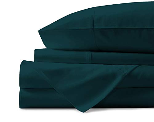 Mayfair Linen 800 Thread Count 100% Egyptian Cotton Sheets, Teal King Sheets Set, Long Staple Cotton, Sateen Weave for Soft and Silky Feel, Fits Mattress Upto 18'' DEEP Pocket