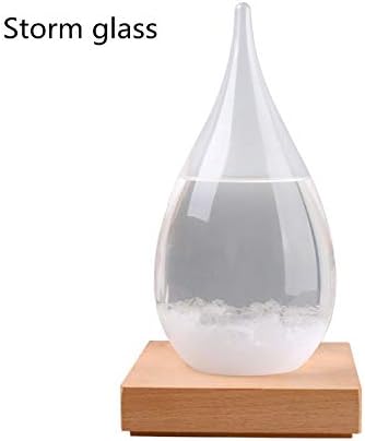Hotbest Stylish Creative Desktop Water Drop Decorative Bottle, Weather Forecast Storm Glass Weather Station-Large