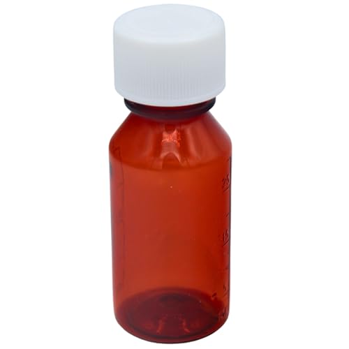 Five Star Supplies Oval Medicine Bottles - Liquid Bottles w/Child Resistant Caps - Liquid Medicine -...