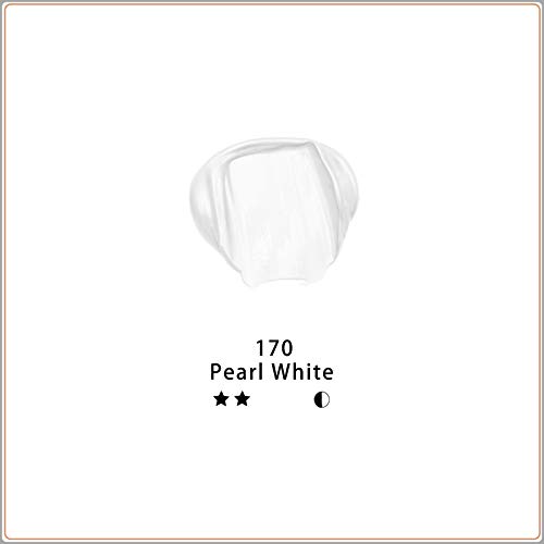 Image of Artecho Professional Acrylic Paint, Pearl White (120ml / 4.05oz) Tubes, Art Craft Paints for Canvas Painting, Rock, Stone, Wood, Fabric, Art Supplies for Professional Artists, Adults