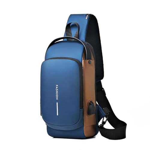 See full amazon price history chart for OTIPORTER Sling Bag Crossbody Shoulder Bag for Men Women, Chest Crossbody bags with USB Charging Port, Waterproof Small Backpack for Outdoor Hiking Running Sport (Blue And brown) OTIPORTER Sling Bag Crossbody Shoulder Bag for Men Women, Chest Crossbody bags with USB Charging Port, Waterproof Small Backpack for Outdoor Hiking Running Sport (Blue And brown) (B0CPJFGLZS) Amazon Price History, Amazon Price Tracker