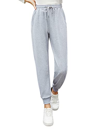 HAUSPROFI Damen Jogginghose Lange Sporthose Loose Fit Baumwolle...