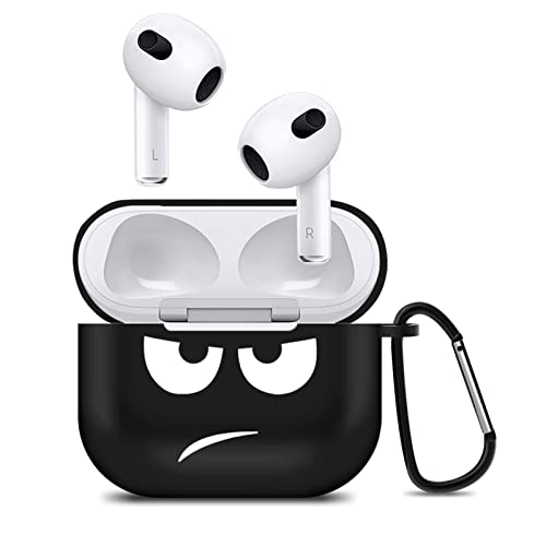 Jusy Compatible avec AirPods 3 Hülle Don't Touch Me Coole Aesthetic Case Hülle Hülle mit Schlüsselanhänger Niedliches stoßfeste AirPod 3 Zubehör Geschenk für Männer Jungen Cover