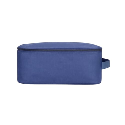 Image of Storite 2 Pack Mini Nylon Storage Bag, Blue, 30x27x13 cm | Zip Closure, Foldable, Multipurpose Organizer, Portable Utility Bag